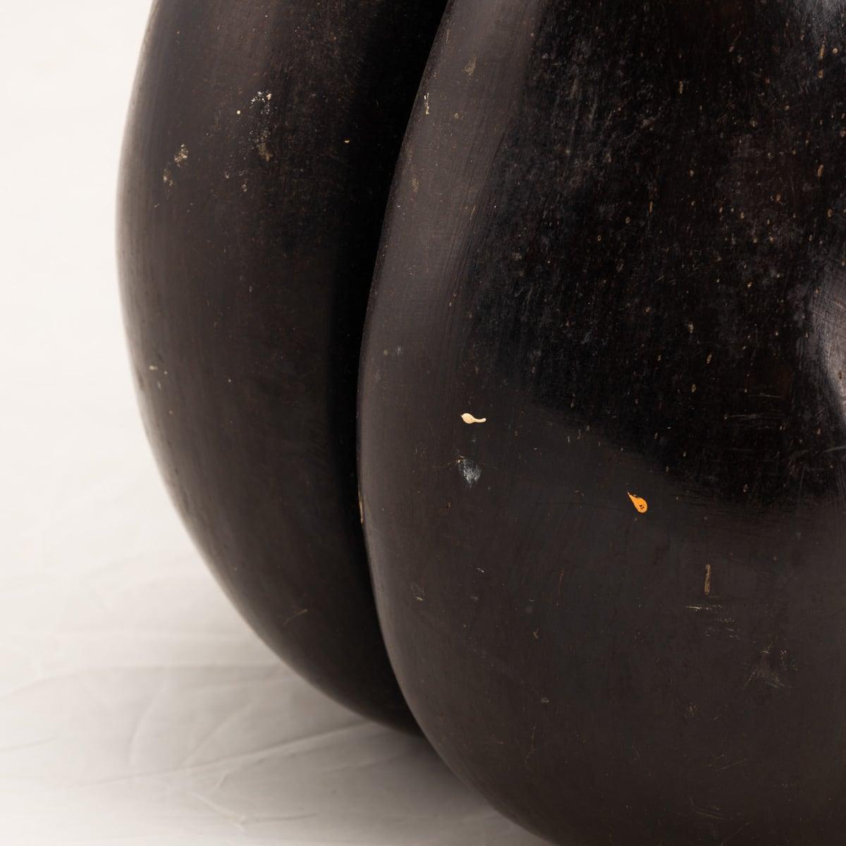 Antique 20thC Extremely Rare Polished Triple Coco De Mer Nut, Seychelles c.1900 4