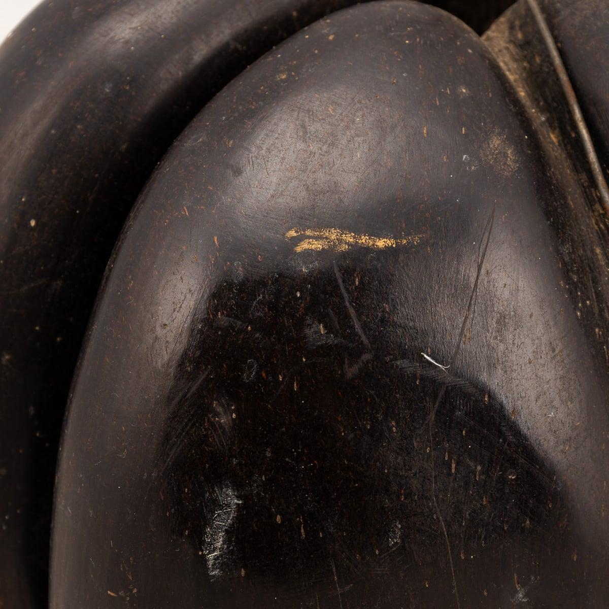 20th Century Antique 20thC Extremely Rare Polished Triple Coco De Mer Nut, Seychelles c.1900
