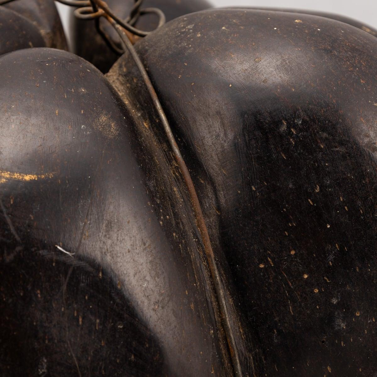 Antique 20thC Extremely Rare Polished Triple Coco De Mer Nut, Seychelles c.1900 2