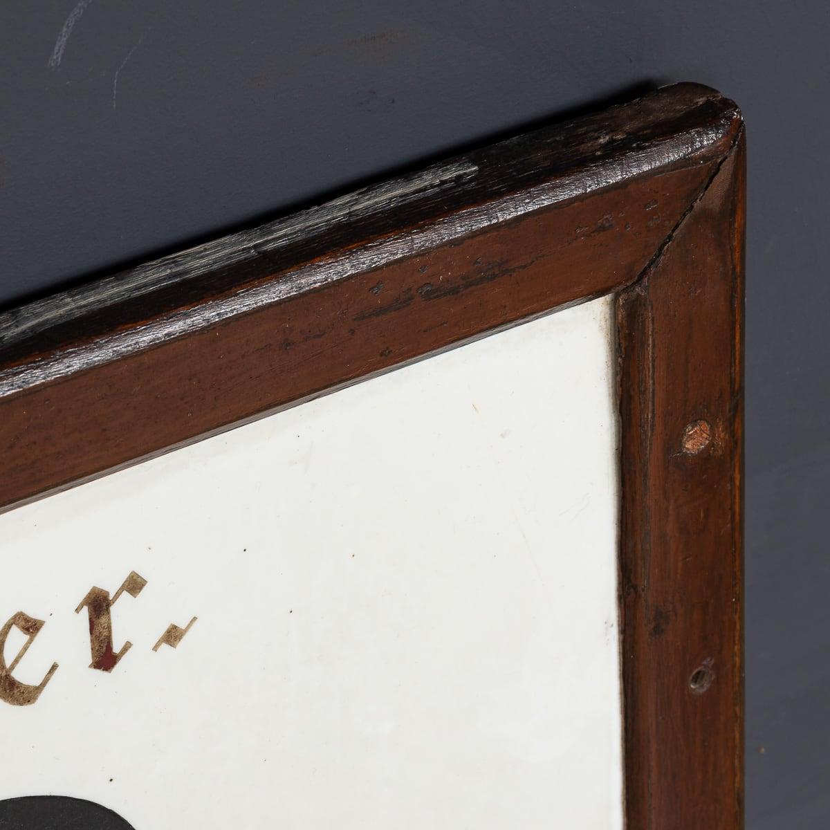 Antique 20thC Framed Enamelled Metal London Street Sign For Strand, WC2 c.1917 For Sale 1