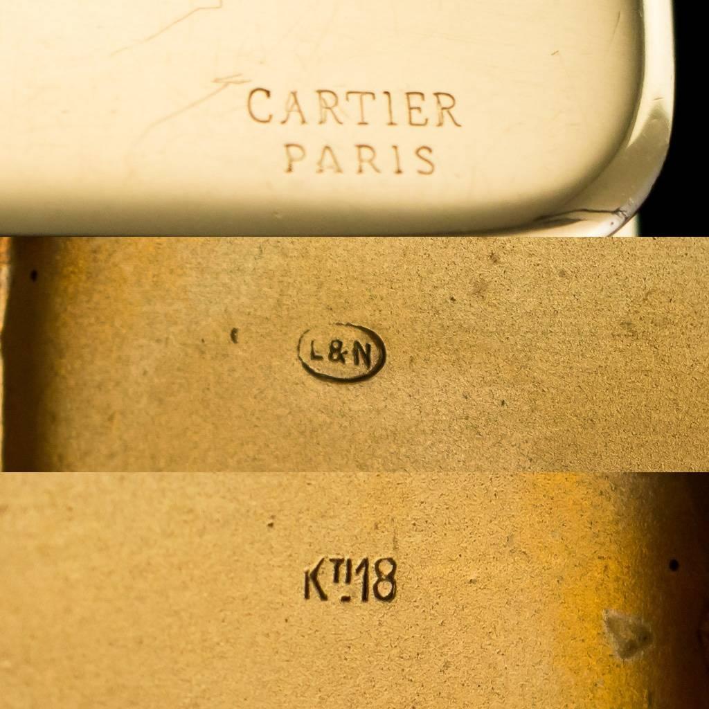 Antique 20th Century French 18-Karat Gold, Enamel and Sapphire Box, Cartier 7