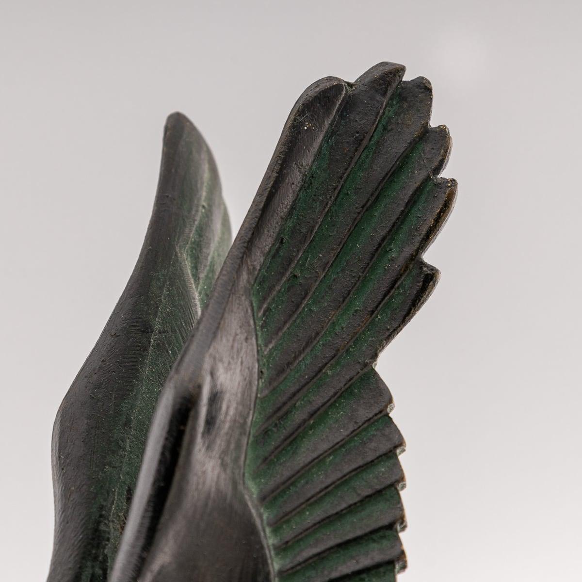 Antiguos Apoyalibros de Buitre de Bronce y Mármol Franceses del Siglo XX, Max Le Verrier c.1900 en venta 4