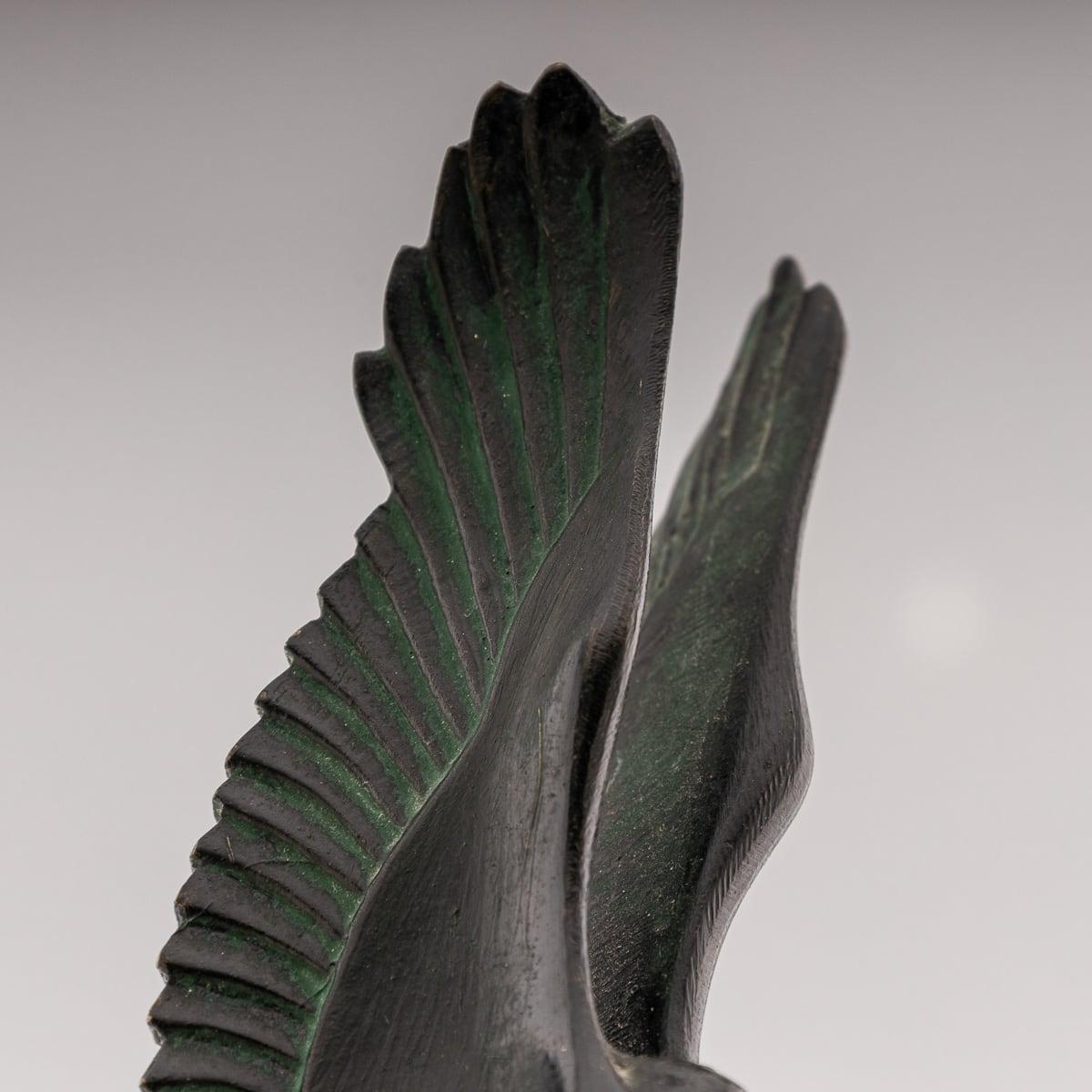 Antiguos Apoyalibros de Buitre de Bronce y Mármol Franceses del Siglo XX, Max Le Verrier c.1900 en venta 5