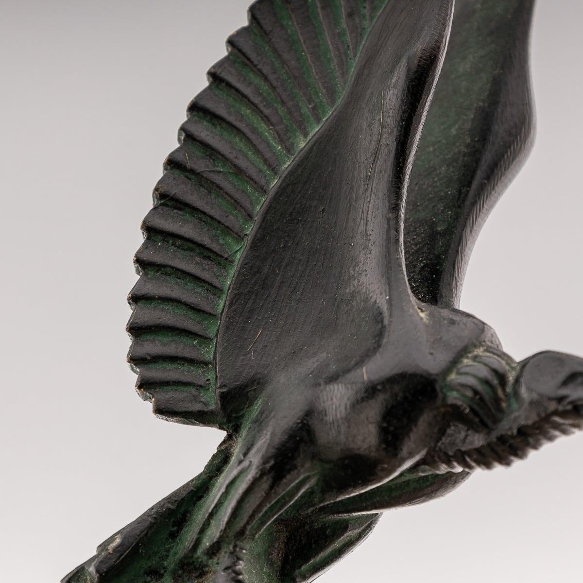 Antiguos Apoyalibros de Buitre de Bronce y Mármol Franceses del Siglo XX, Max Le Verrier c.1900 en venta 6