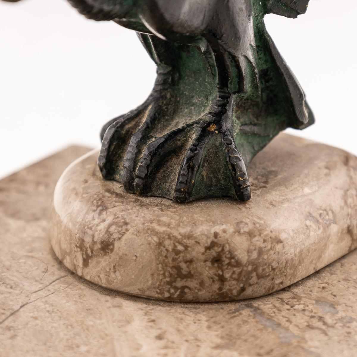Antiguos Apoyalibros de Buitre de Bronce y Mármol Franceses del Siglo XX, Max Le Verrier c.1900 en venta 10
