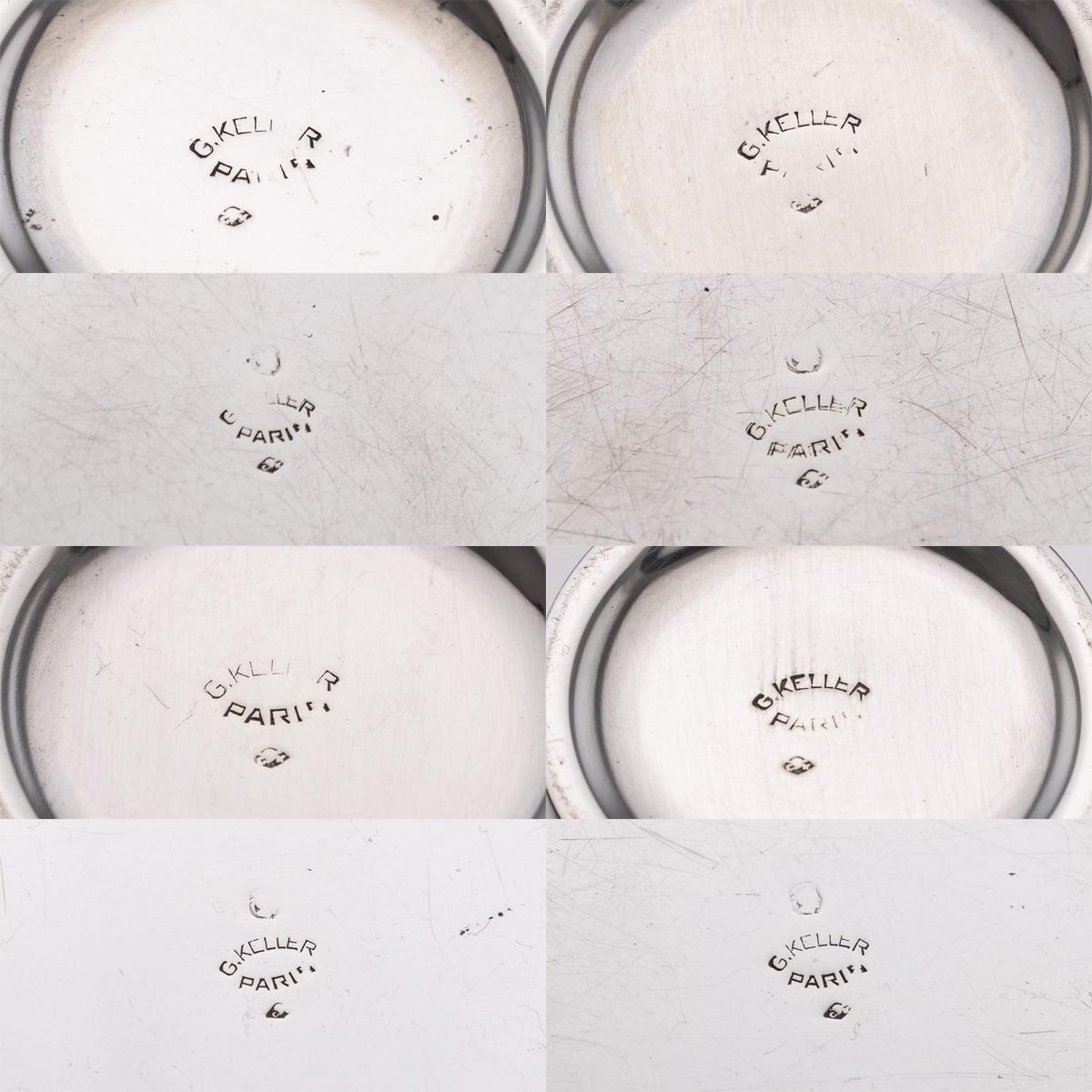 Antique 20thC French Solid Silver Smoking Set By Gustave Keller, Paris c.1920 For Sale 12