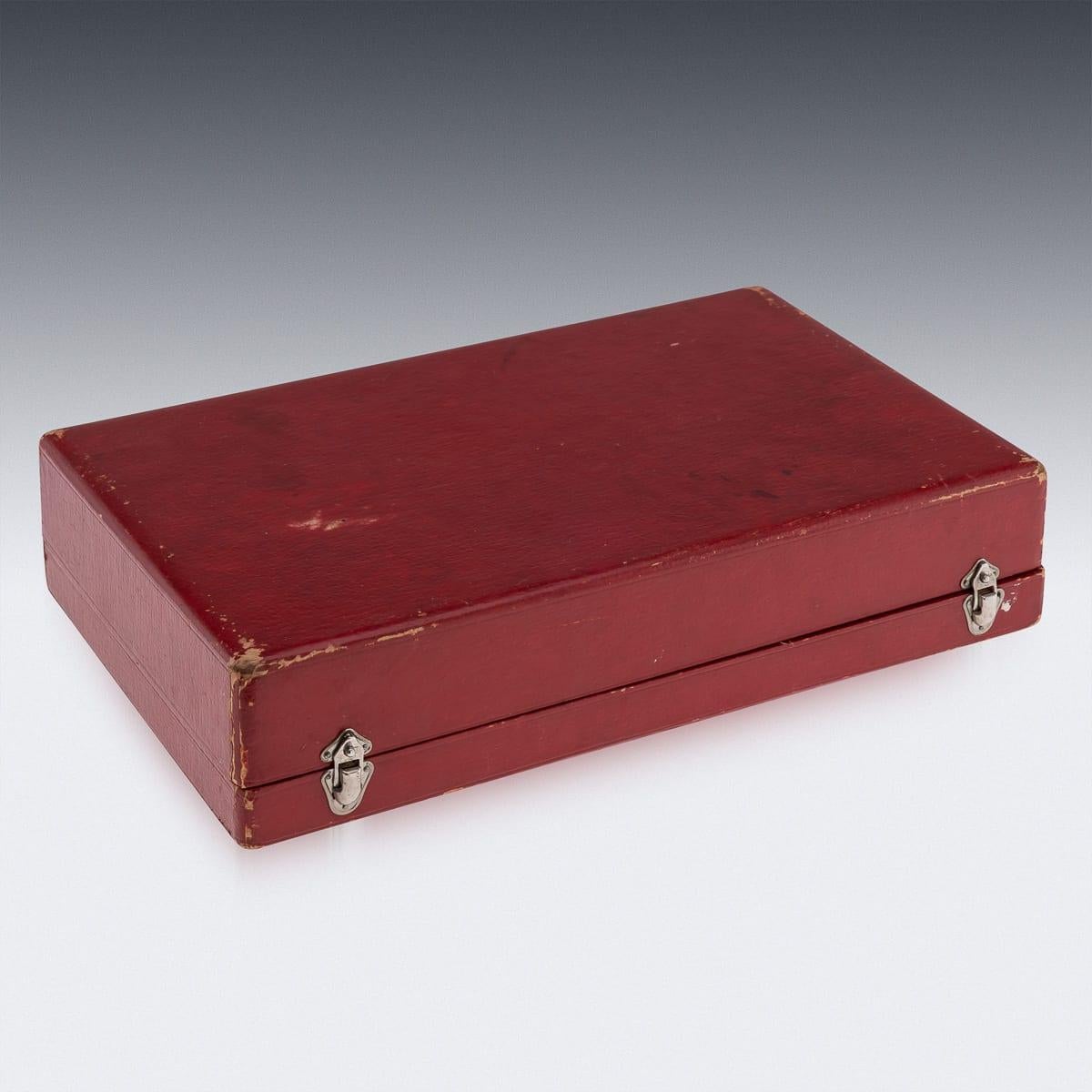 20th Century Antique 20thC French Solid Silver Smoking Set By Gustave Keller, Paris c.1920 For Sale