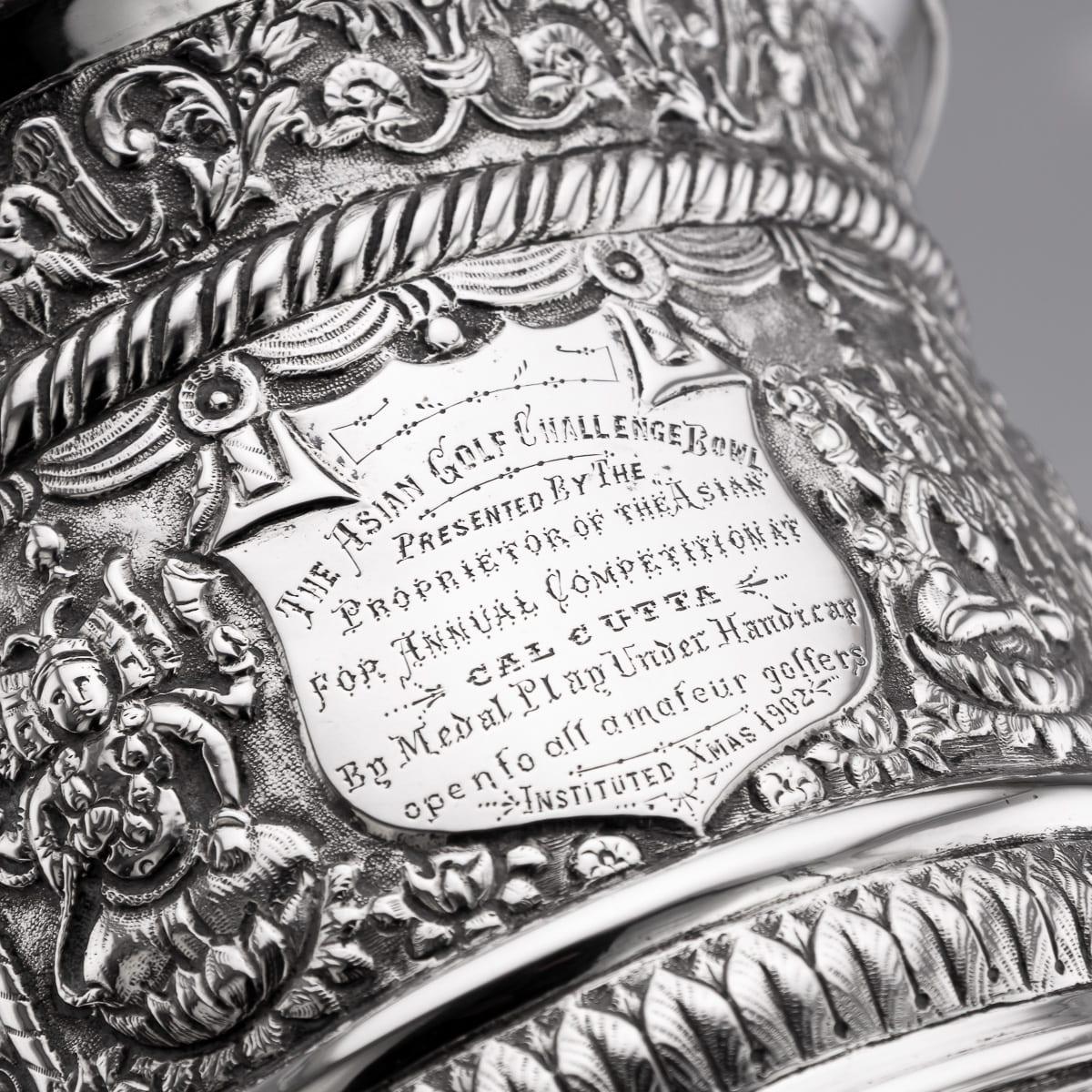 A.I.C C. Silver Repoussé, Dass & Dutt c.1900 en vente 1