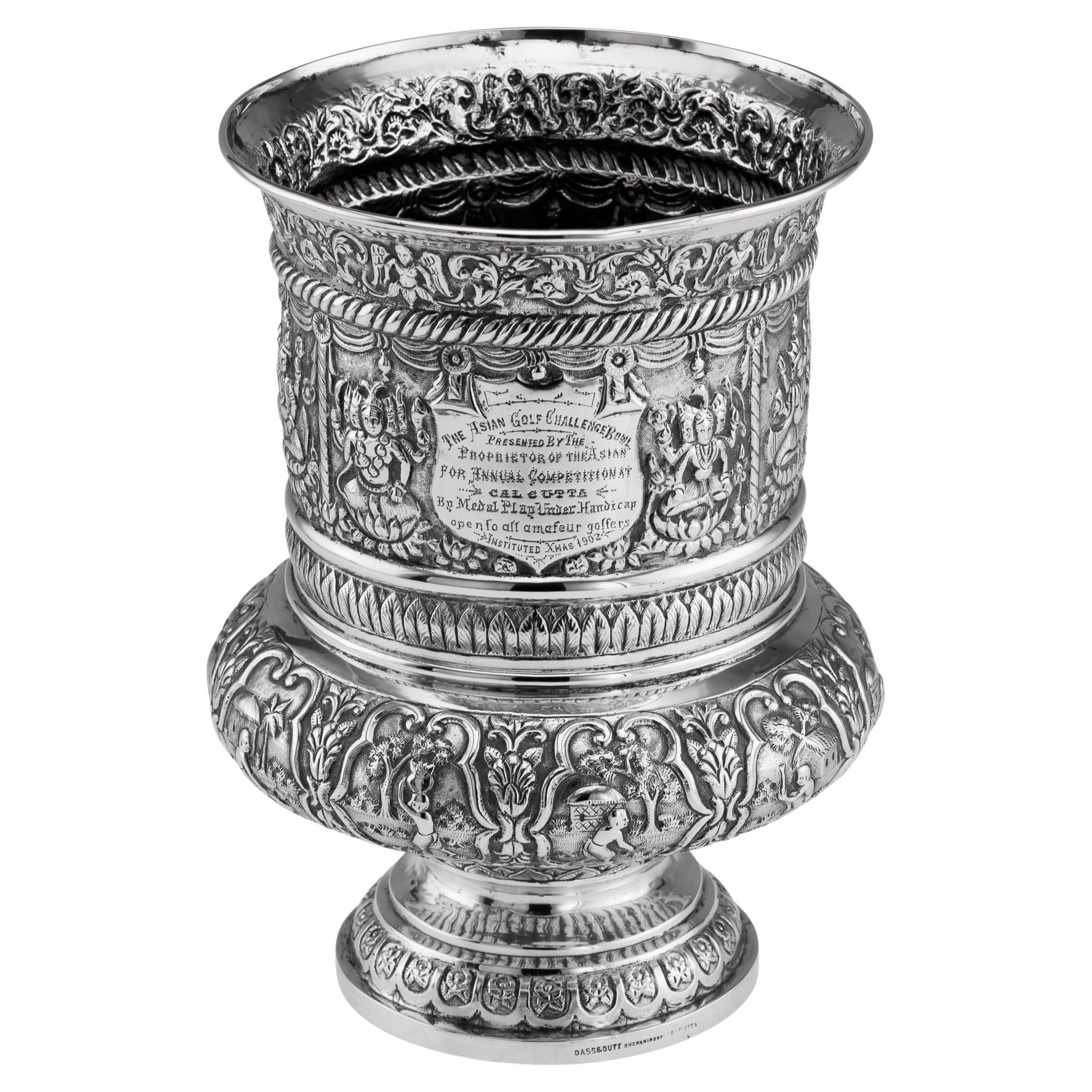 A.I.C C. Silver Repoussé, Dass & Dutt c.1900 en vente
