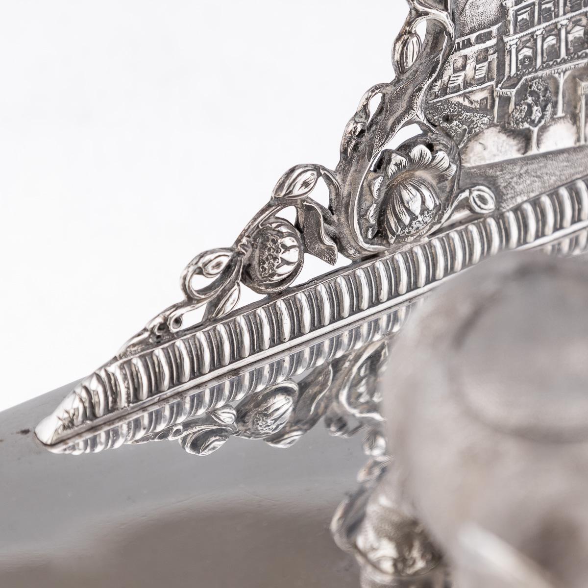 Antico calamaio indiano in argento massiccio del XX secolo e set di orologi da tasca, Hamilton & Co. in vendita 12