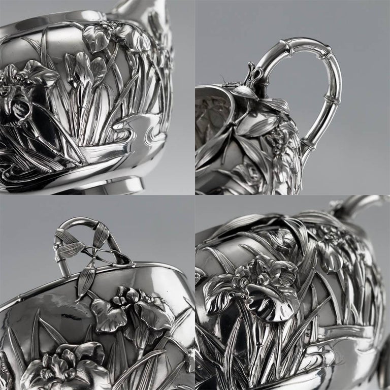 Antique 20th Century Japanese Solid Silver Tea Set, Yokohama, Konoike