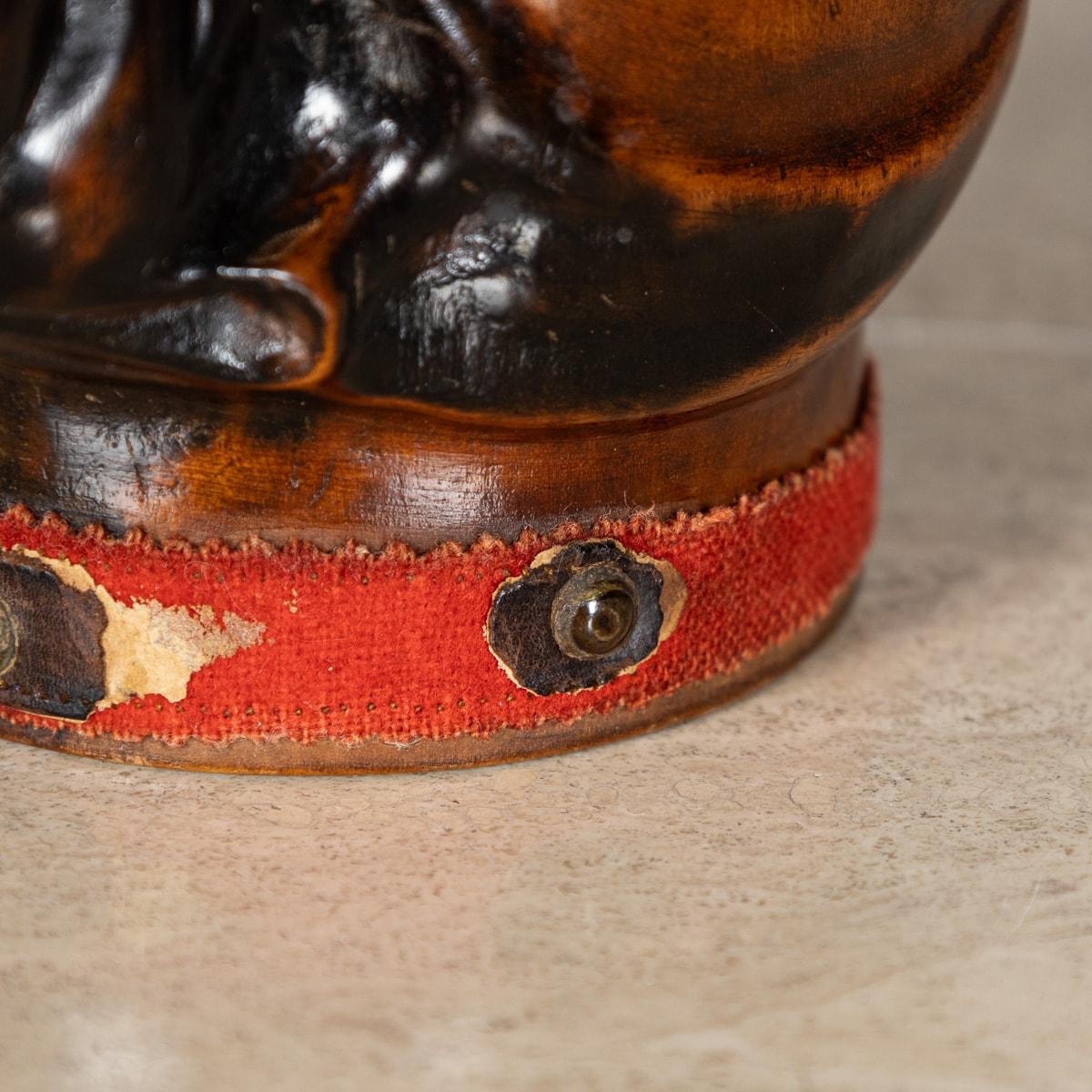 Antike 20Thc Lignum VITAe Bulldog Tintenfass Jar c.1910 im Angebot 10