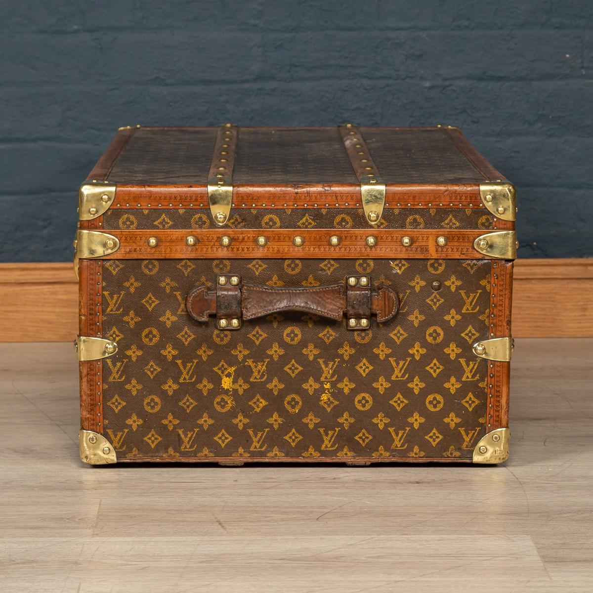French 20th Century Louis Vuitton Cabin Trunk in Monogrammed Canvas, France, circa 1920