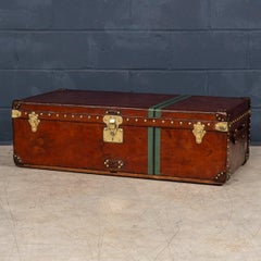 Antique 20thC Louis Vuitton Cabin Trunk In Natural Cow Hide, France c.1920