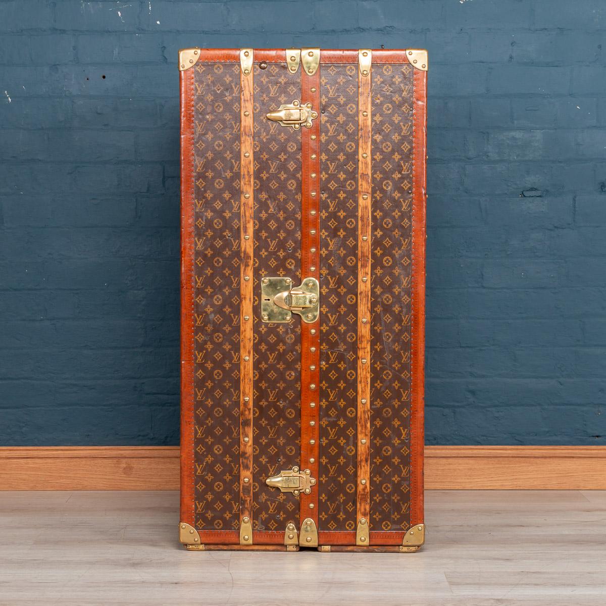 Antique 20th century Louis Vuitton trunk, with customised interior revealing a cocktail bar and humidor for 300+ cigars. The customisation has been carried out by the finest Italian craftsmen to the highest standard, with first grade microfibre