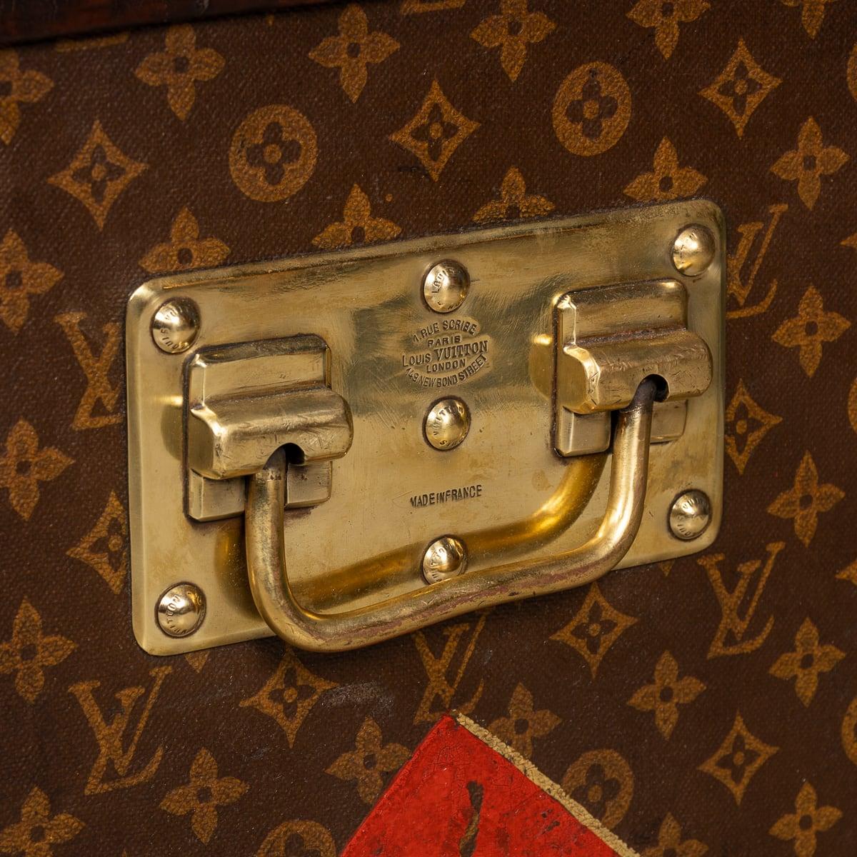 Antique 20thC Louis Vuitton Courier Trunk In Monogram Canvas, France c.1920 For Sale 10
