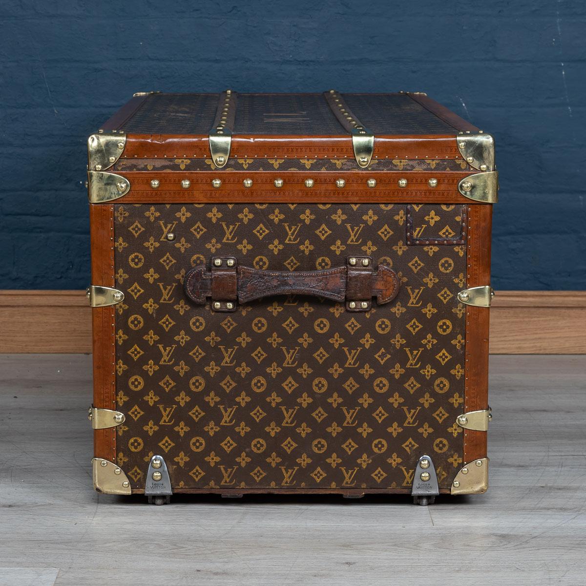 20th Century Antique 20thC Louis Vuitton Courier Trunk In Monogram Canvas, Paris c.1930