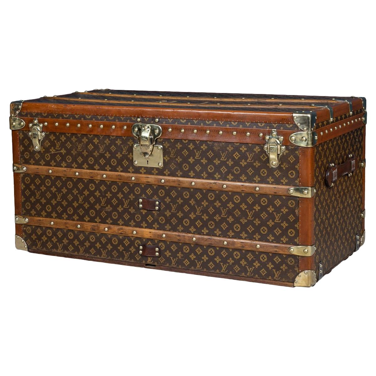 Antique 20thC Louis Vuitton Courier Trunk In Monogram Canvas, Paris c.1930