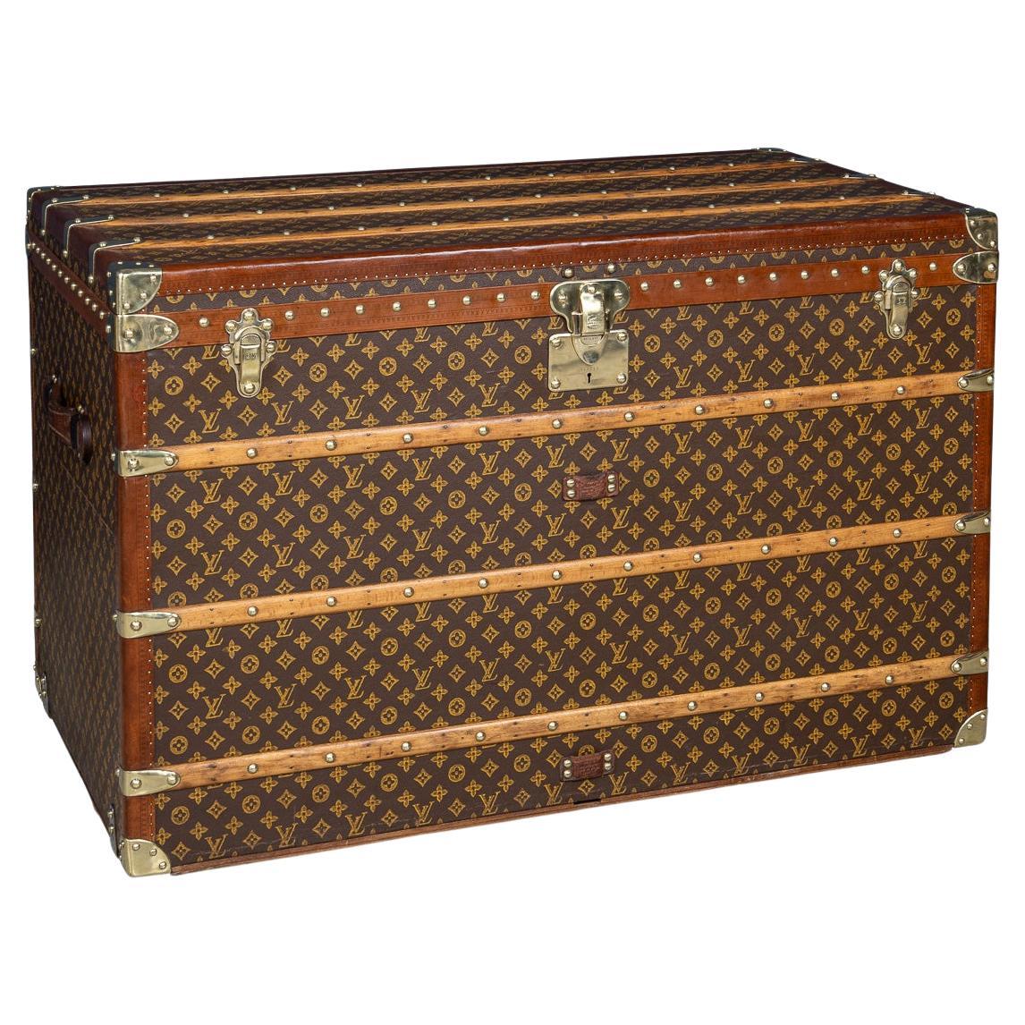 Antico Louis Vuitton del XX secolo "Malle Haute" in tela Monogram, Francia, 1920 ca. in vendita