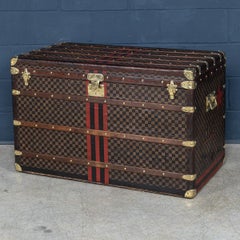 Antique 20thC Louis Vuitton "Malle Haute" Trunk In Damier Canvas, France c.1900