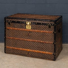 Antique 20thC Louis Vuitton 'Malle Haute' Trunk In Damier Canvas, France c.1900