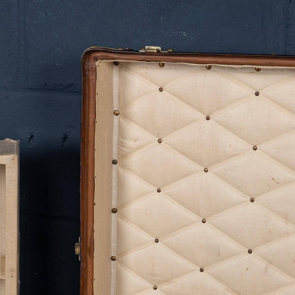 Antique 20thC Louis Vuitton Malle Haute Trunk In Monogram Canvas, France c.1910 For Sale 8