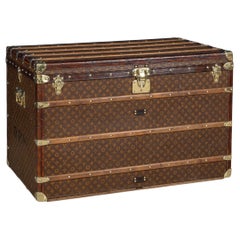 Antique 20thC Louis Vuitton Malle Haute Trunk In Monogram Canvas, France c.1910
