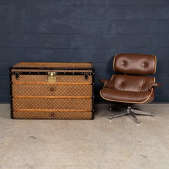 Antique 20thC Louis Vuitton "Malle Haute" Trunk In Woven Canvas, France c.1900