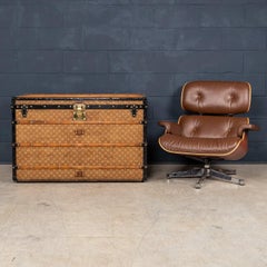 Antique 20thC Louis Vuitton "Malle Haute" Trunk In Woven Canvas, France c.1900