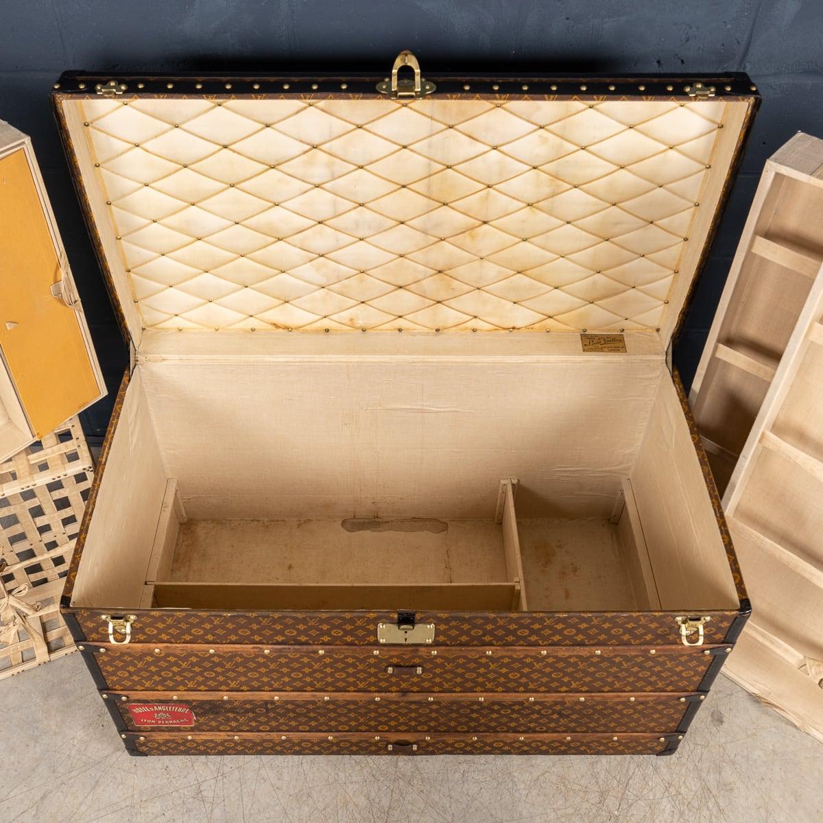 Antico baule Louis Vuitton del XX secolo in tela Monogram, Francia in vendita 6