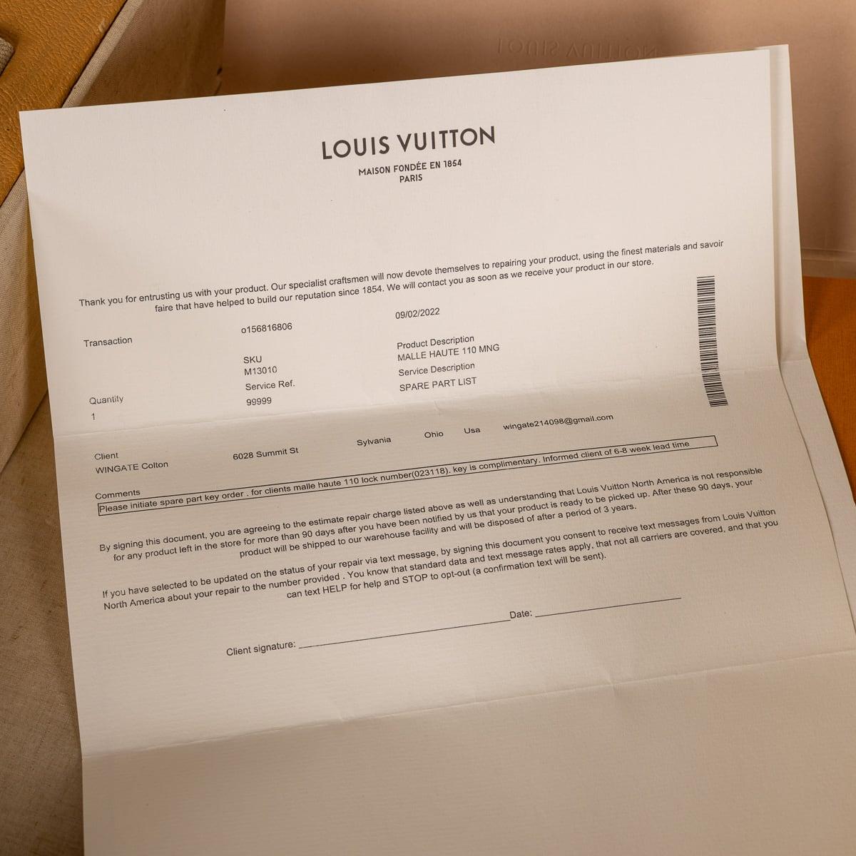 Antico baule Louis Vuitton del XX secolo in tela Monogram, Francia in vendita 8
