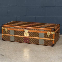 Antique 20thC Louis Vuitton Steamer Trunk In Monogram Canvas, France c.1920