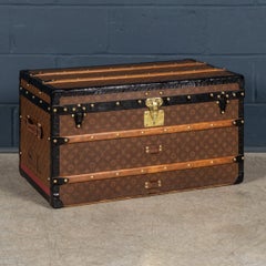 Antique 20thC Louis Vuitton Steamer Trunk In Monogram Canvas, France c.1920