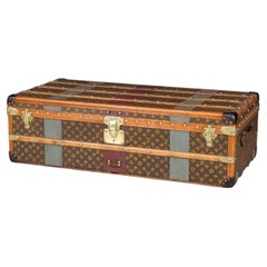 Antique 20thC Louis Vuitton Steamer Trunk In Monogram Canvas, France c.1920