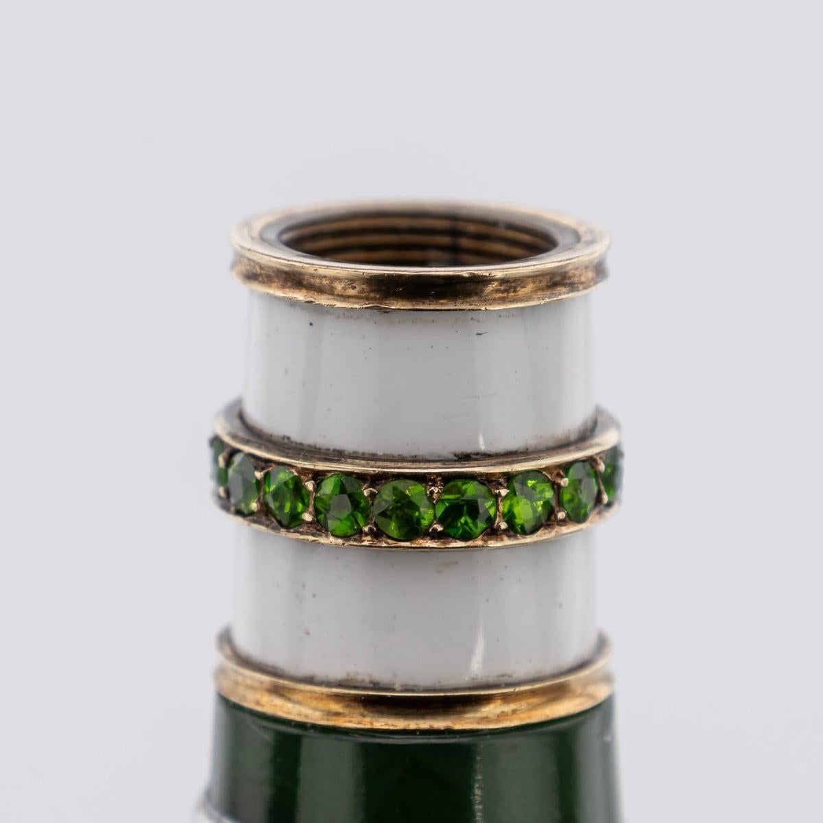 Antique 20thC Russian Faberge Style Nephrite & Peridot & Gold Cane Handle c.1910 For Sale 7