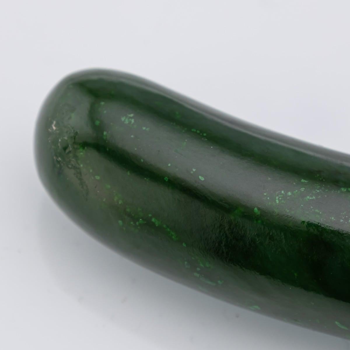 20th Century Antique 20thC Russian Faberge Style Nephrite & Peridot & Gold Cane Handle c.1910 For Sale
