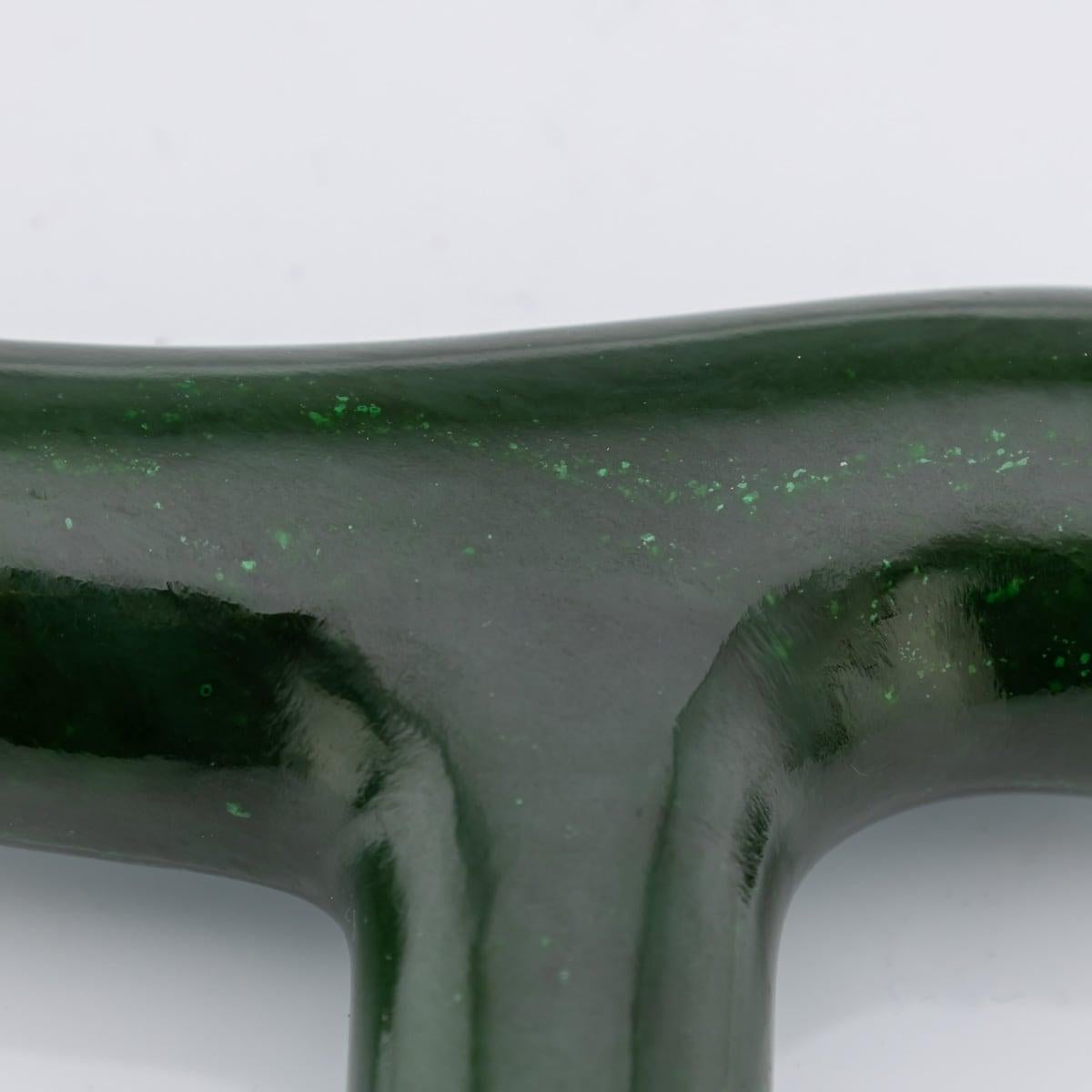 Antique 20thC Russian Faberge Style Nephrite & Peridot & Gold Cane Handle c.1910 For Sale 2