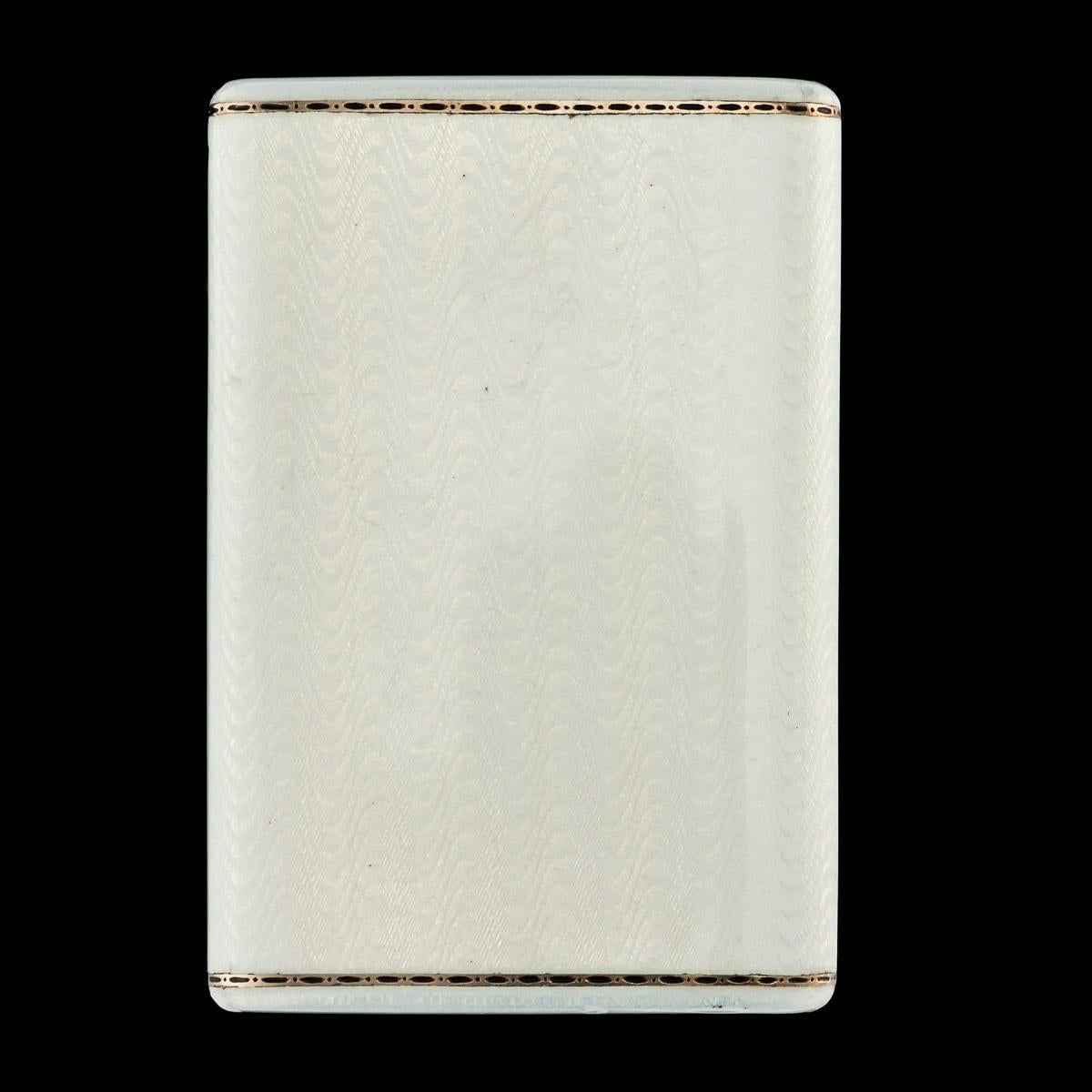 Antique Russian Silver Gilt, Enamel and Sapphire Cigarette Case, circa 1910 In Good Condition In Royal Tunbridge Wells, Kent