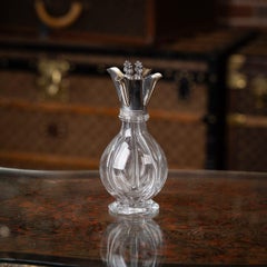 Antique 20thC Russian Solid Silver Four Chamber Liqueur Bottle, Moscow c.1900