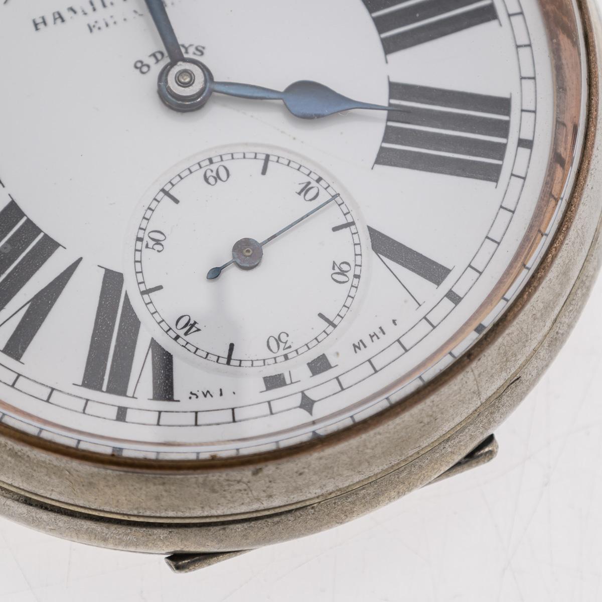 Antique 20thC Scottish Solid Silver Clock and Inkwell By Hamilton and ...
