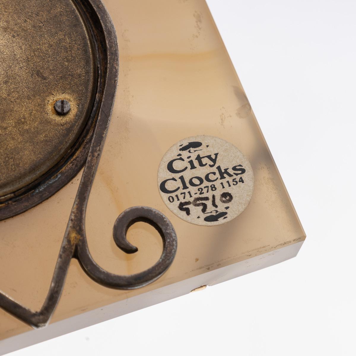 Antique 20thC Solid Silver & Agate Clock, Callow Of Mount Street, London c.1910 For Sale 11