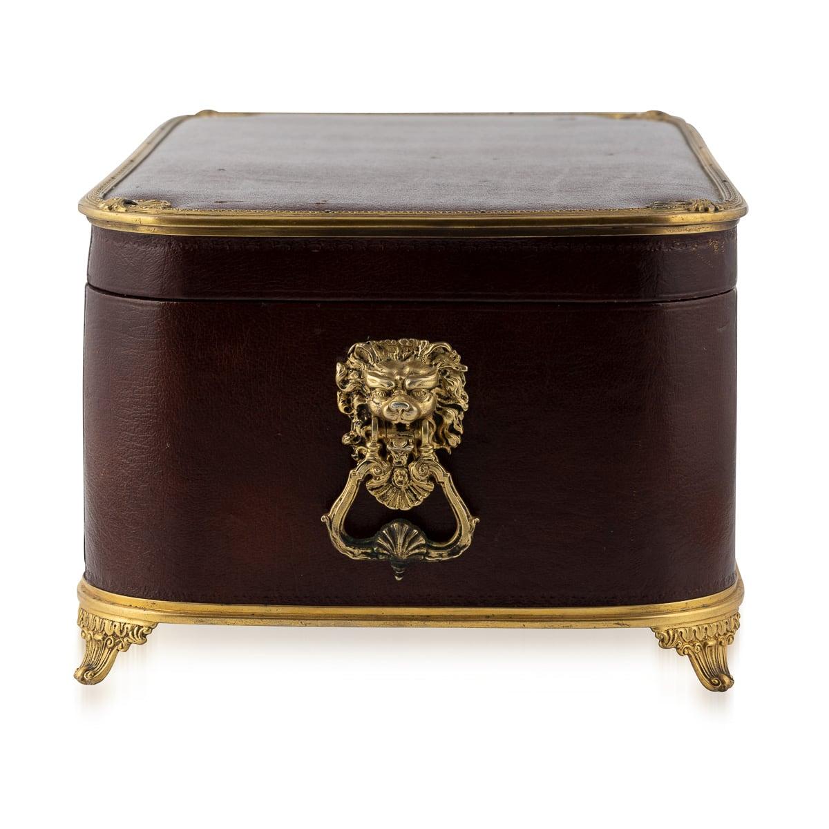 Antique 20thC Solid Silver & Burgundy Leather Three Tier Jewellery Box c.1920 In Good Condition For Sale In Royal Tunbridge Wells, Kent