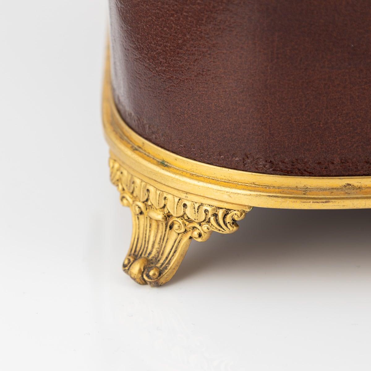 Antique 20thC Solid Silver & Burgundy Leather Three Tier Jewellery Box c.1920 For Sale 1