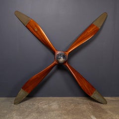 Antique 20thC WWI British R.A.F. Fe8 Fighter Plane Four-Blade Propeller c.1916