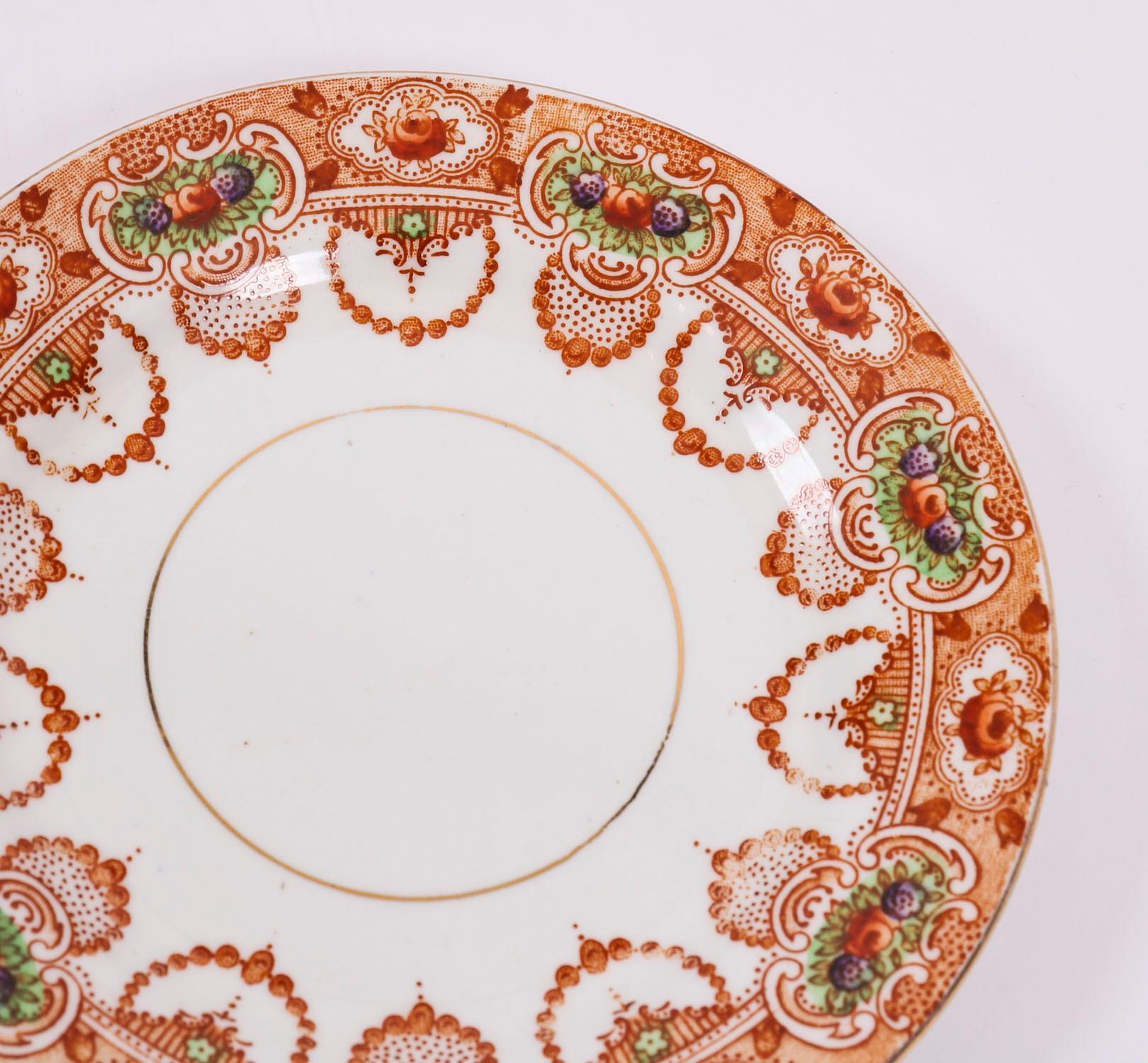 Antikes 21-teiliges Doric China Longton Stafford Porzellan Teeservice 20. Jahrhundert im Angebot 5