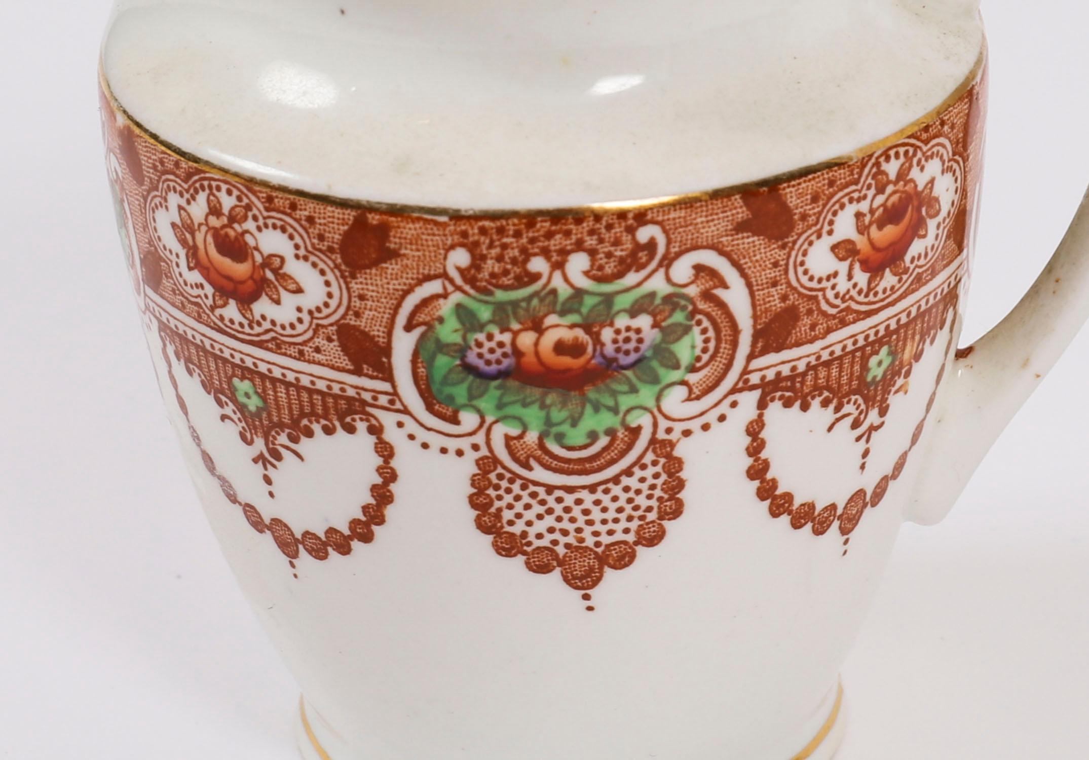 Antikes 21-teiliges Doric China Longton Stafford Porzellan Teeservice 20. Jahrhundert im Angebot 7