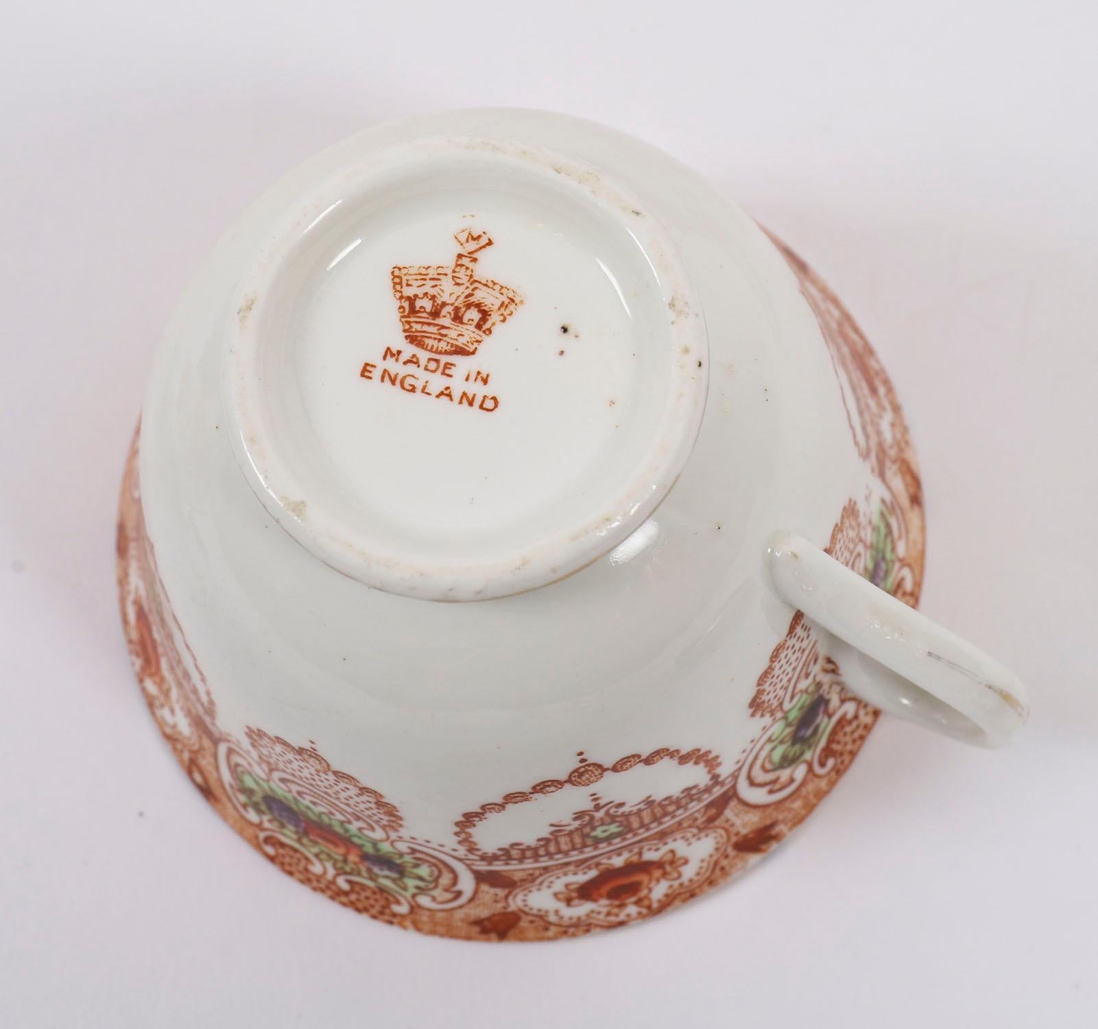 Antikes 21-teiliges Doric China Longton Stafford Porzellan Teeservice 20. Jahrhundert im Angebot 8
