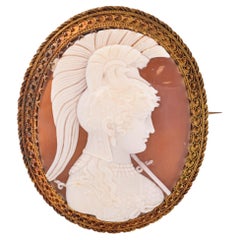 Antique 21k Gold "Athena Parthenos" Cameo Brooch