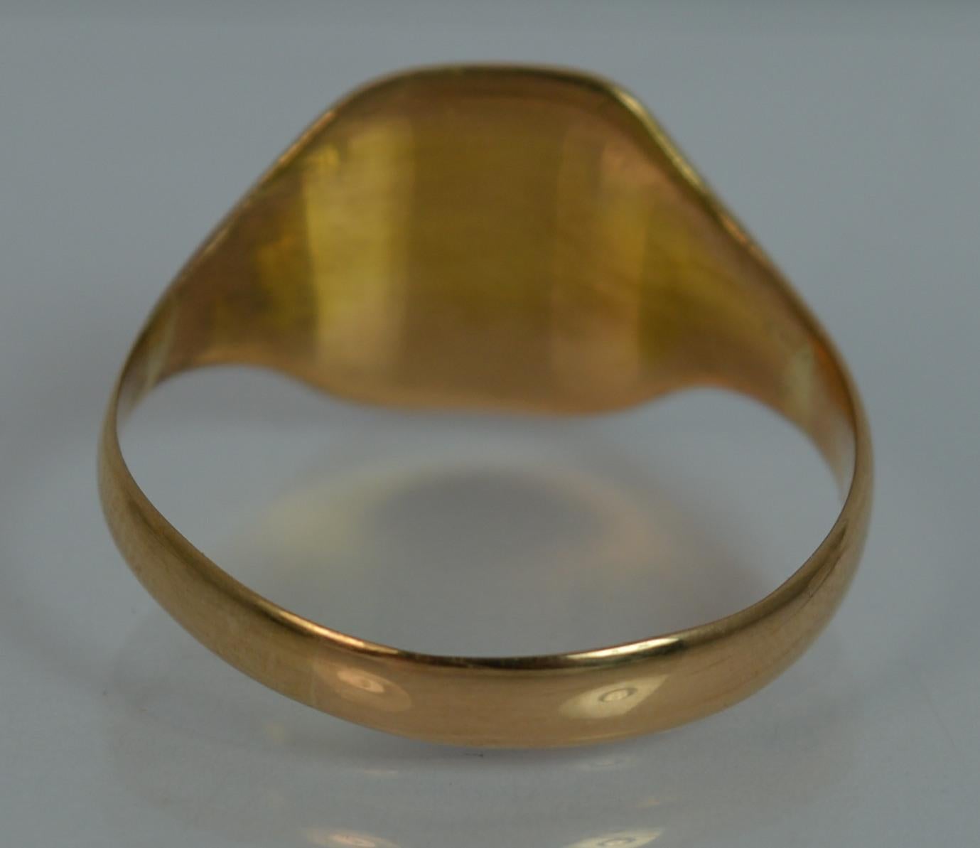 Antique 22 Carat Gold Plain Signet Ring 1