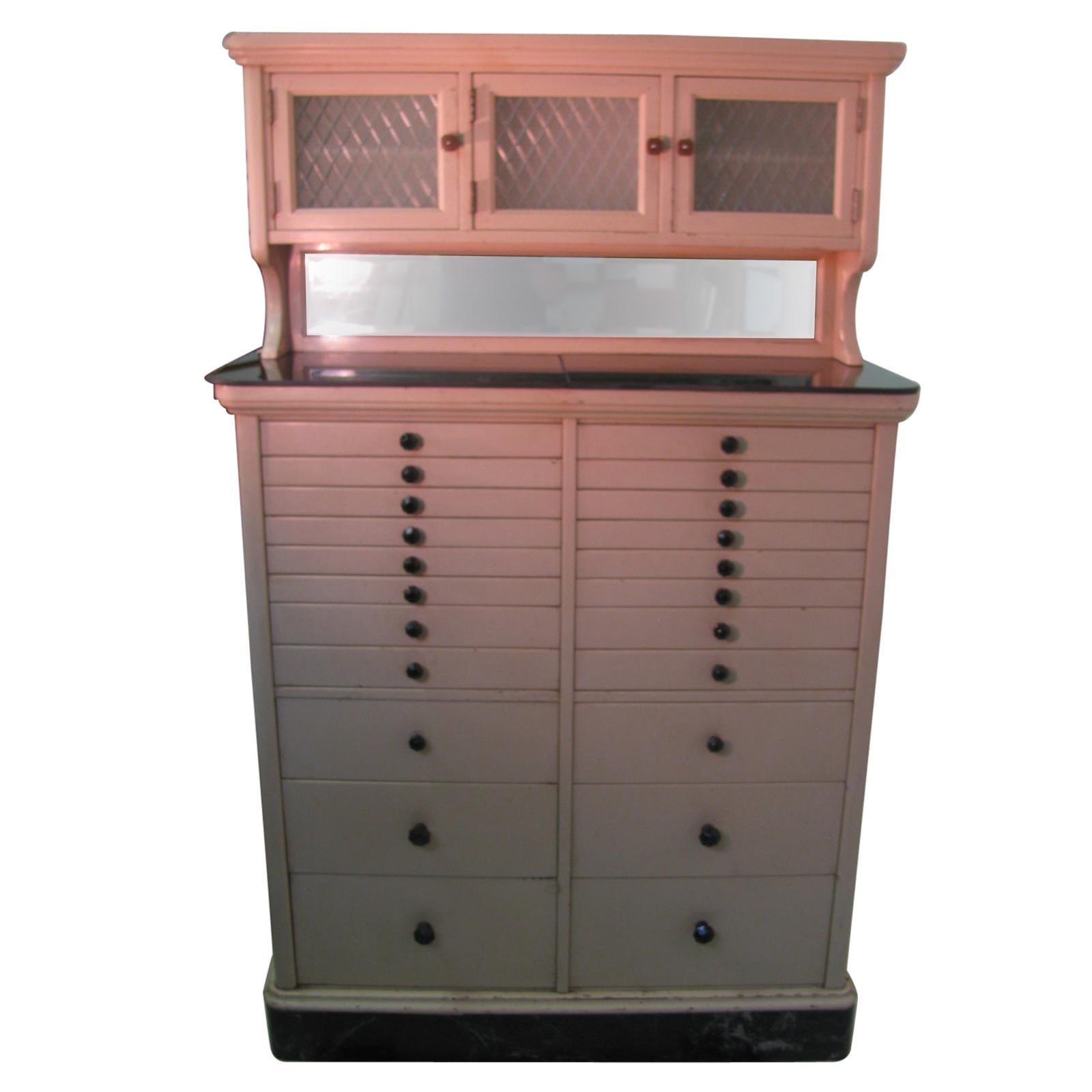 Early 20th C Antique 22 Drawer Dental Cabinet All Original At 1stdibs Dentist Cabinets For